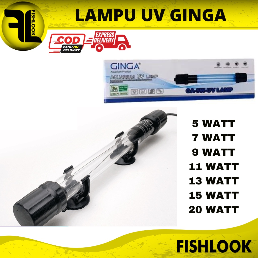 LAMPU UV ULTRAVIOLET AQUARIUM GINGA 5 , 7 , 9 , 11 , 13 , 15 , 20 WATT