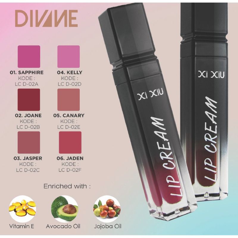 XI XIU DIVINE LIP CREAM MATTE/Lip Cream XiXiu Matte/BPOM