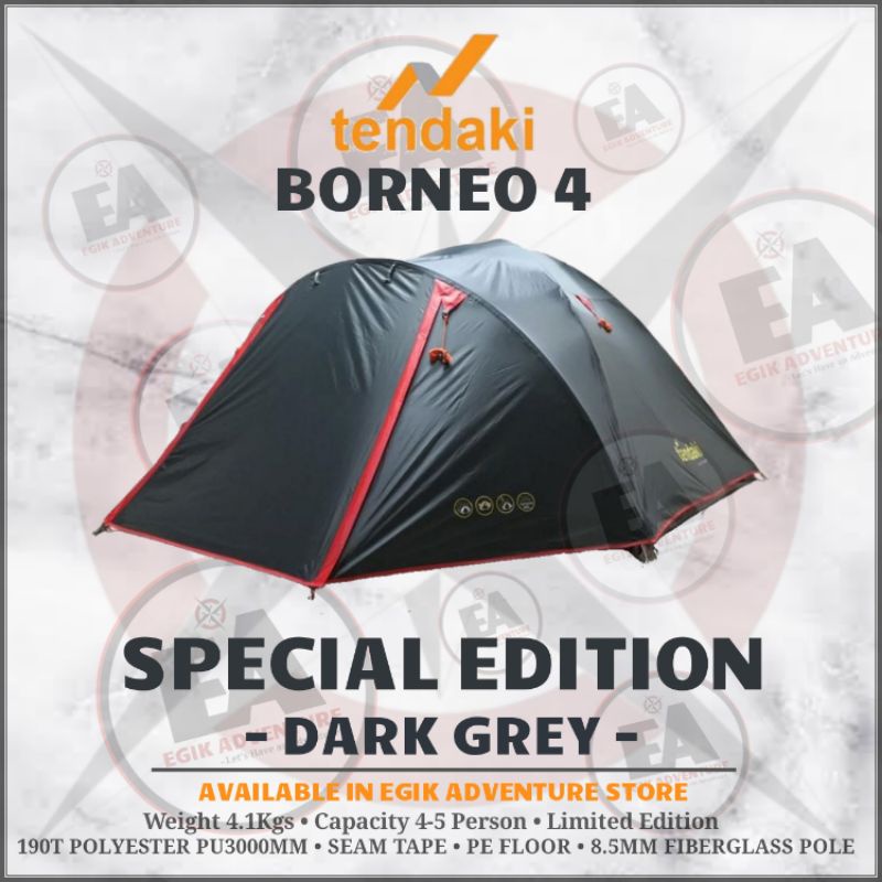 Tenda Camping Kapasitas 4 Orang | Borneo 4 | Tenda Mis Borneo 4 | Tendaki Borneo 4