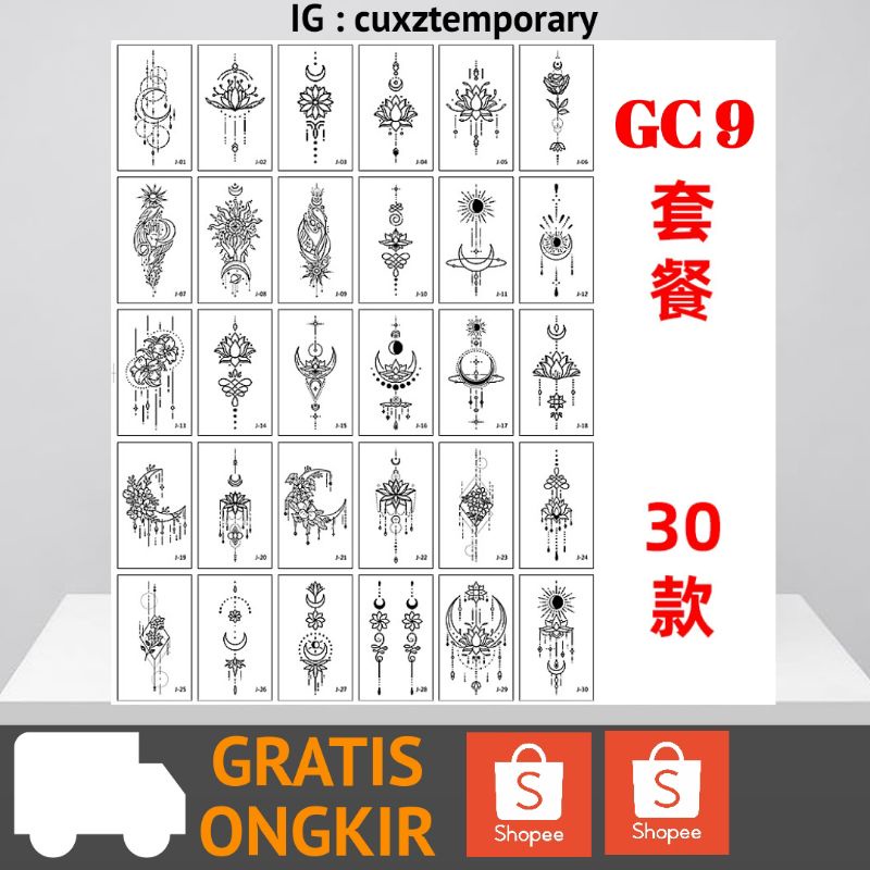 30Pcs sticker Tatto Temporer / Tatto Temporary Small