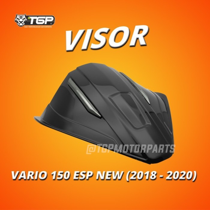 WINDSHIELD TAMENG ANGIN COVER VISOR VARIO 125 150 ESP NEW 2018 KE ATAS HITAM TGP ORIGINAL PRESISI