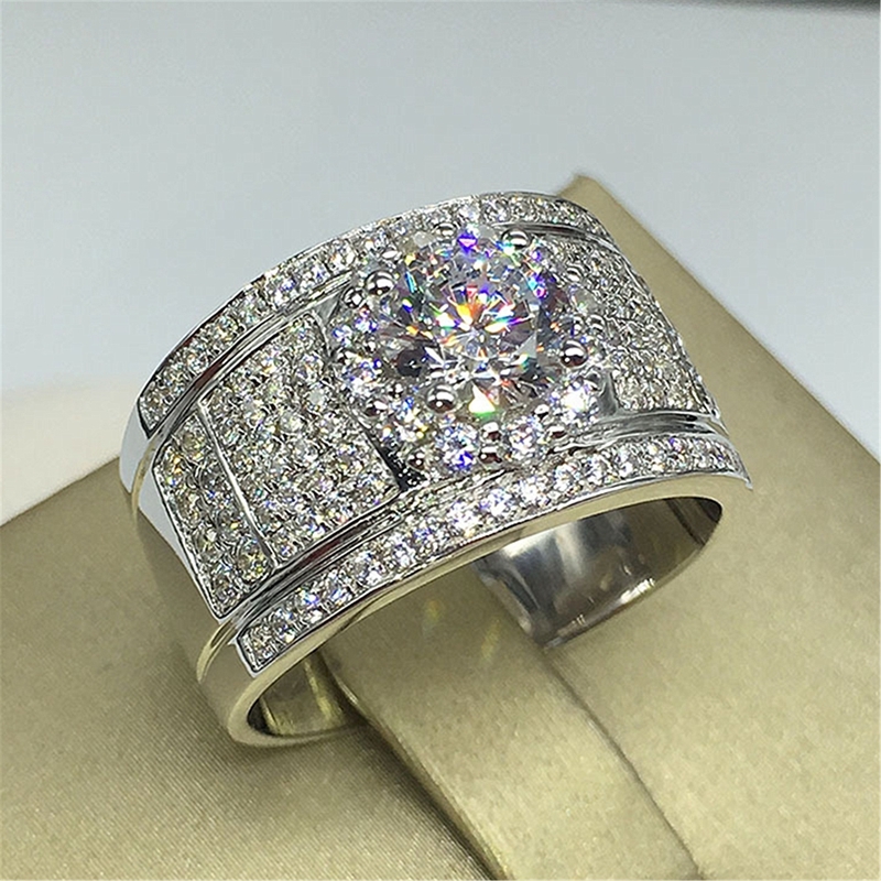 Women's Fashion Inlaid Zircon Wedding Rings Jewelry Accessories