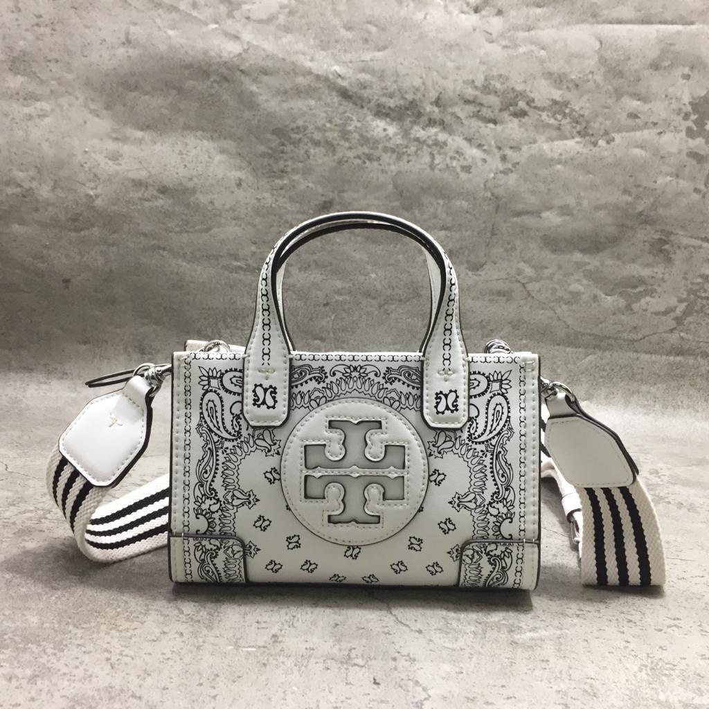 Tory Burch Ella Printed Leather Micro Tote Bag