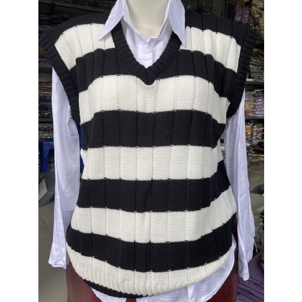 VEST ROMPI RAJUT TEBAL CABLE/BAJU ATASAN WANITA PREMIUM
