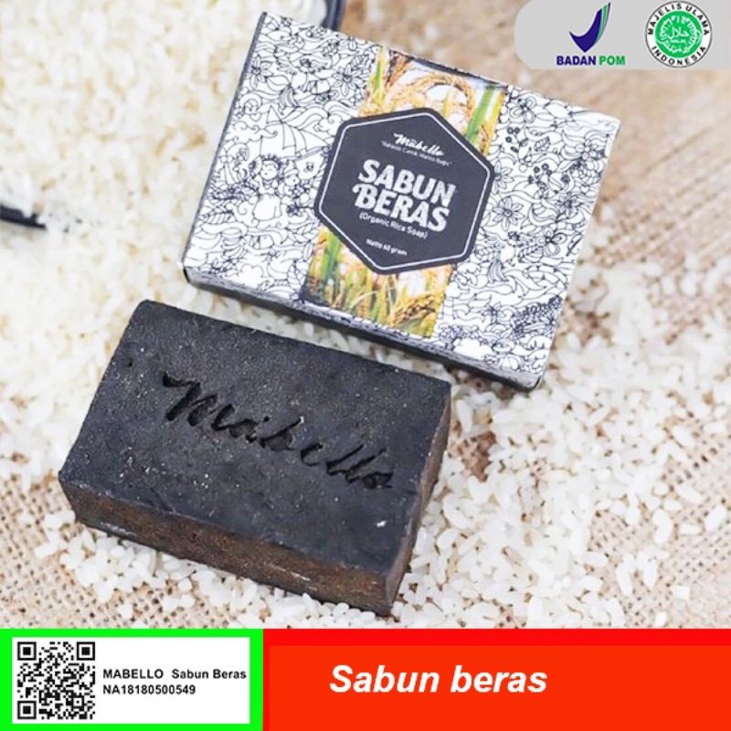 MABELLO Sabun Beras Organik 60gr BPOM - Organic Rice Soap