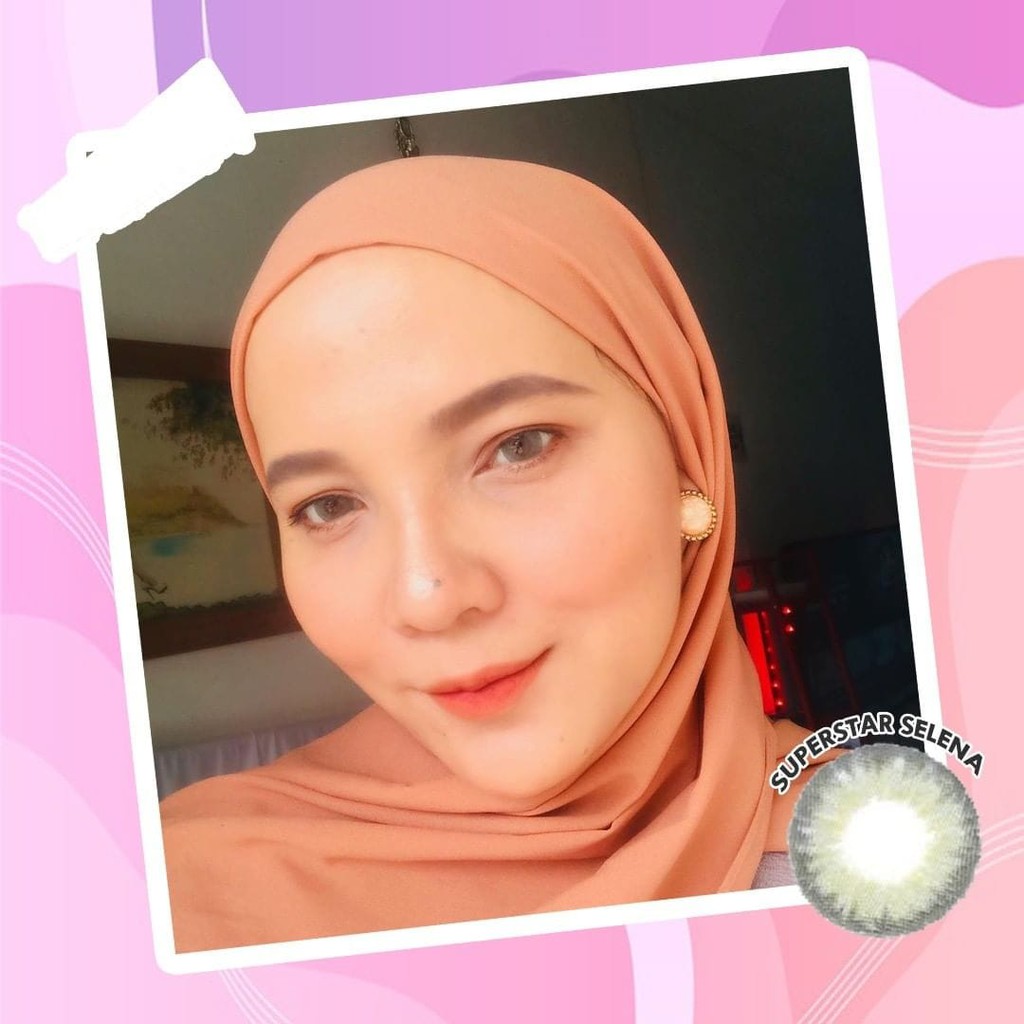 [PILIH LOKAL] BUY 1 FREE 6 ITEM Superstar Selena softlens warna bulanan