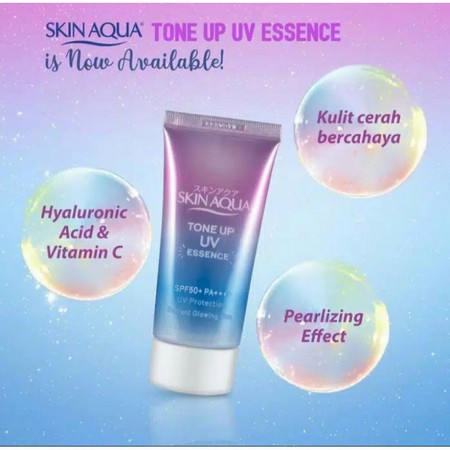 ⭐ BAGUS ⭐[NEW] SKIN AQUA Tone Up UV / Mint Green Essence Sunscreen SPF 50 | Tabir Surya SUn Shield Skinaqua