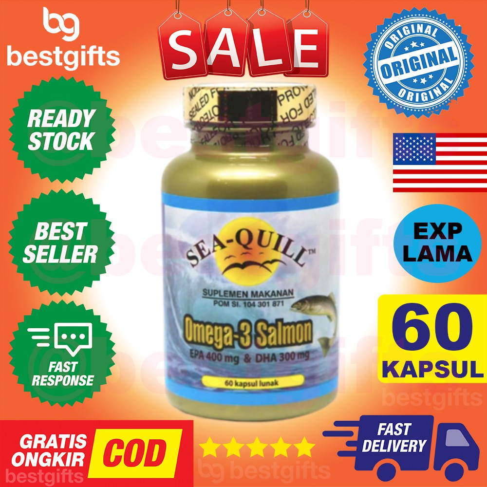 SEA-QUILL SEAQUILL SEA QUILL OMEGA 3 6 9 SALMON FISH OIL KOLESTEROL DARAH TINGGI AUTOIMUN 60 KAPSUL