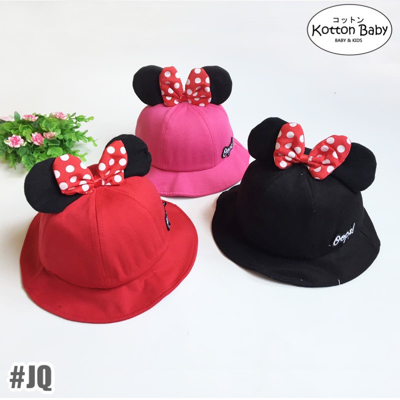 1-3 thn | TOPI BASEBALL ANAK / TOPI BUCKET ANAK MINNIE KARAKTER LUCU UNISEX JNY JQ