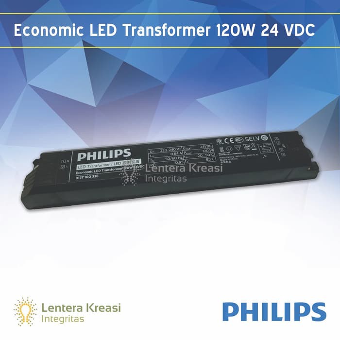 Jual Trafo / Ballast PHILIPS Economic LED Transformer 120W 24VDC