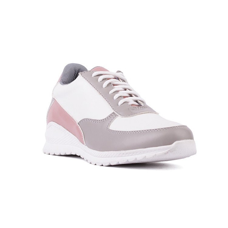 Lexa Peach Grey | Sepatu Sneakers Ori Simple Wanita Cewek Women Snikers Footwear | FORIND x Favshoes