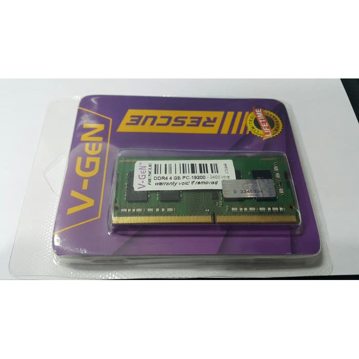 RAM DDR4 SODimm V-GeN RESCUE 4GB PC19200/2400Mhz (Memory Laptop VGEN)