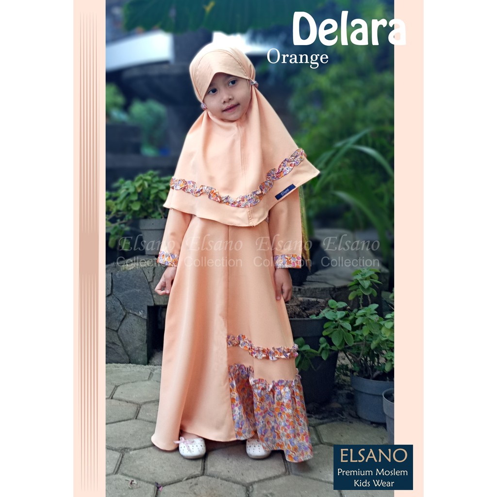 Gamis anak Exclusive DELARA ORANGE