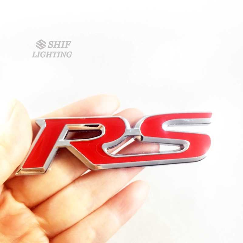 1 x  Metal RS Logo Car Auto Rear Trunk Side Emblem Badge Sticker Decal Replacement For Honda