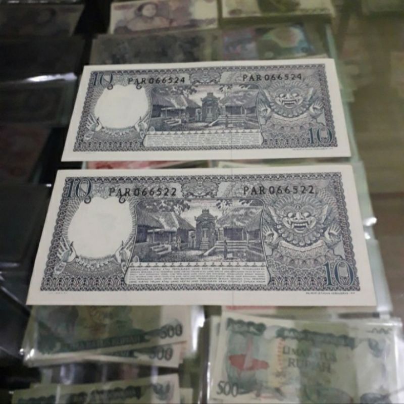 uang kuno 10 rupiah seri pekerja asli