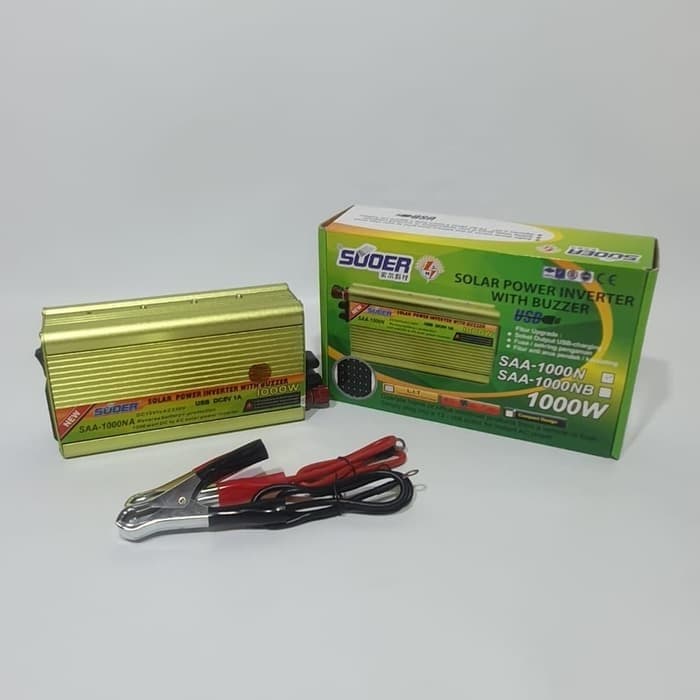 Solar Power Inverter With Buzzer 1000W Suoer Saa-1000N Inverter 1000W
