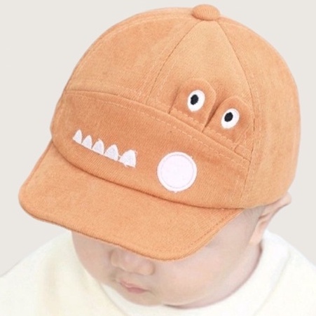 TOPI ANAK BAYI LAKI LAKI PEREMPUAN  MOTIF ALIGATOR TOPI ANAK BASEBALL 3 BULAN SAMPAI 3 TAHUN-Orange