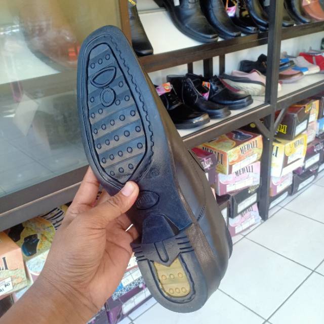 MANDIENS - SJ172 Sepatu Kulit Asli Pantofel Kerja Pria Original Medali Export Quality