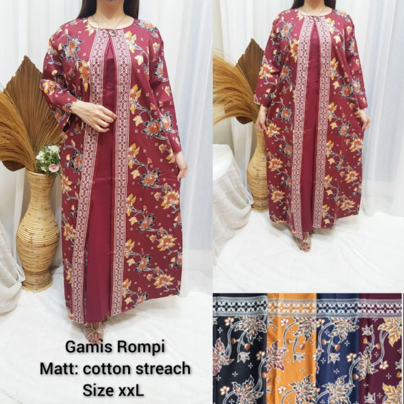 GAMIS BATIK SABIAN/GAMIS BATIK STRECH/GAMIS BATIK STRECH ROMPI/GAMIS BATIK STRECH PREMIUM