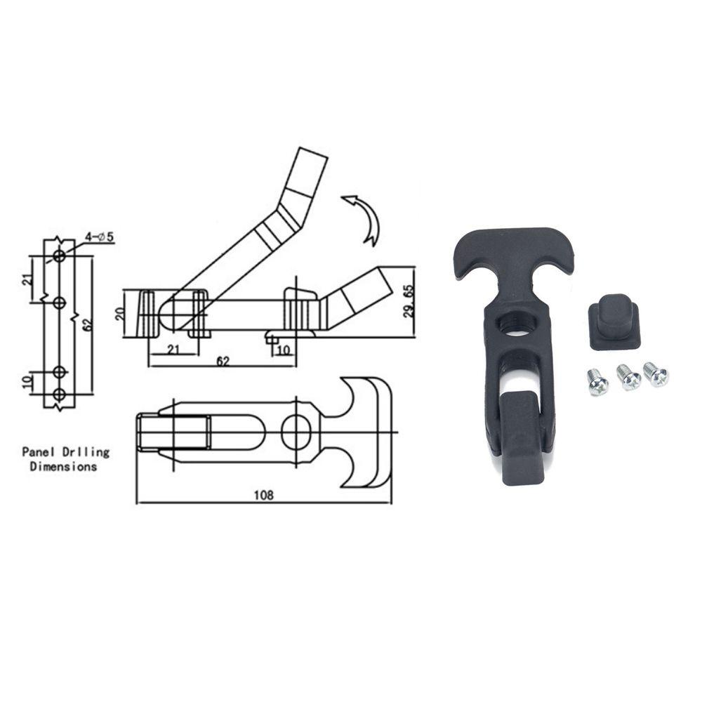 Populer 4pcs Draw Latch Cooler Auto Tool Tahan Lama Aksesoris Mobil Marine Part RV Knob Pintu Depan