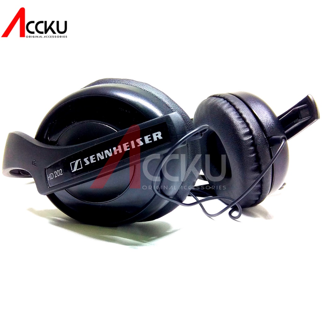 Headphone Over Ear Headphone Headset Headphone Handsfree Bass Sennheiser Headset Super Bass HD202 Handsfree Sennheiser Super Earphone Over Ear Bisa Untuk Headset Gaming