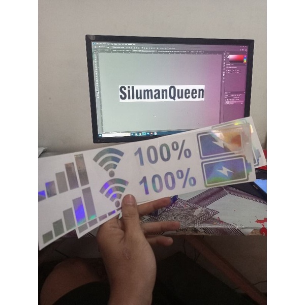 Cutting hologram murah / cutting stiker BATRAI HP WIFI / stiker murah / stiker viral