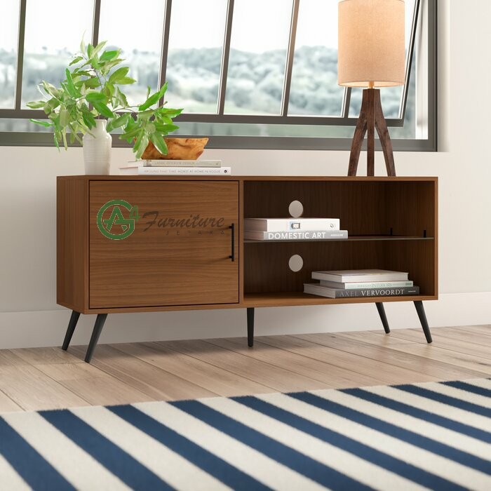 Rak TV Minimalis Modern Beya - Kayu Jati