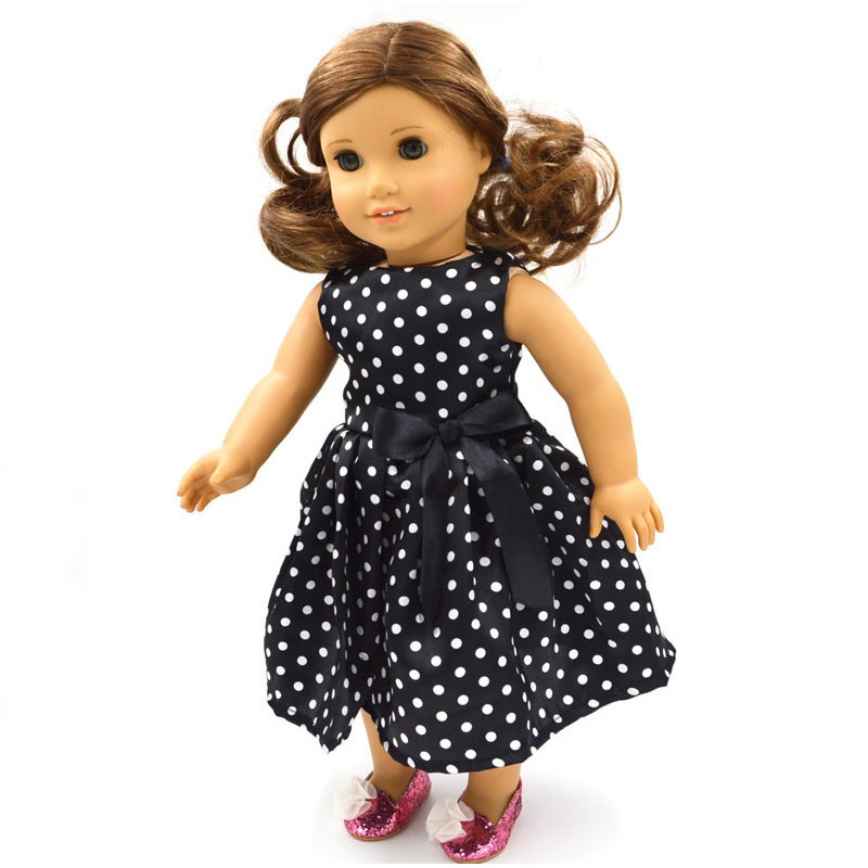 Boneka Lucu Oferta de ropa de muñeca falda de estilo 15 con patrones de Bowknot para muñeca