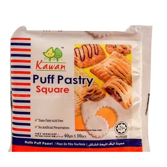 

PUFF PASTRY SQUARE KAWAN 400g(10pcs) / Kue kering / Frozen Foods