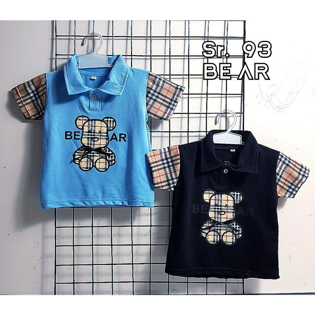 SETELAN WANGKY ANAK LAKI LAKI _GENJIRO_STORE ID_SETELAN BORDIR BONEKA BAHAN BURBERRY/TANAGAN PENDEK CELANA PENDEK/COD/6BLN SAMPAI 4THN_ COD