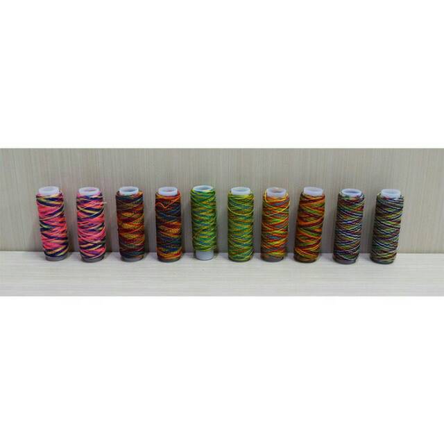 5 pcs Benang Jahit Warna Warni / Pelangi / Sembur - Rainbow Sewing Thread