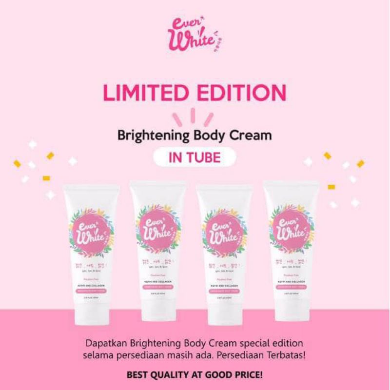 Everwhite Pink Brightening Body Cream - Lotion Pemutih  Ever White Original BPOM krim Pencerah Kulit