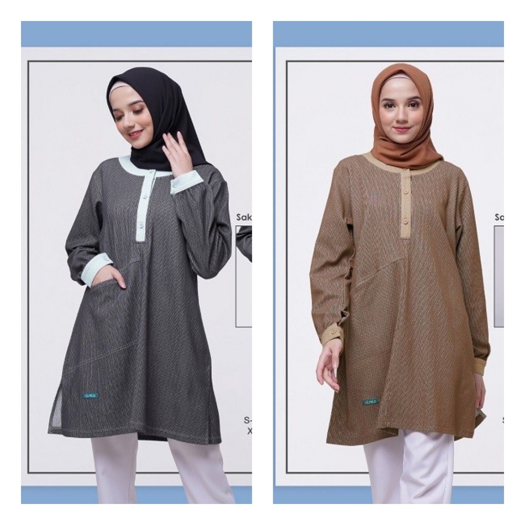 ALETHA TUNIK ORIGINAL BY ALNITA NIBRAS FASHION MUSLIM HIJAB ATASAN KAOS BLOUSE LENGAN PANJANG WANITA