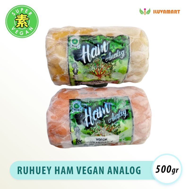 

Ham Vegan BBQ Merah / Chicken Putih 500gr Kornet Barbeque / rasa Ayam Veg Ruhuey