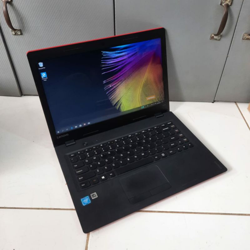 Laptop Lenovo ideapad 100s Celeron N3060 Ram 4GB/SSD 128GB Windows 10 Full aplikasi siap pakai desain laptop slim