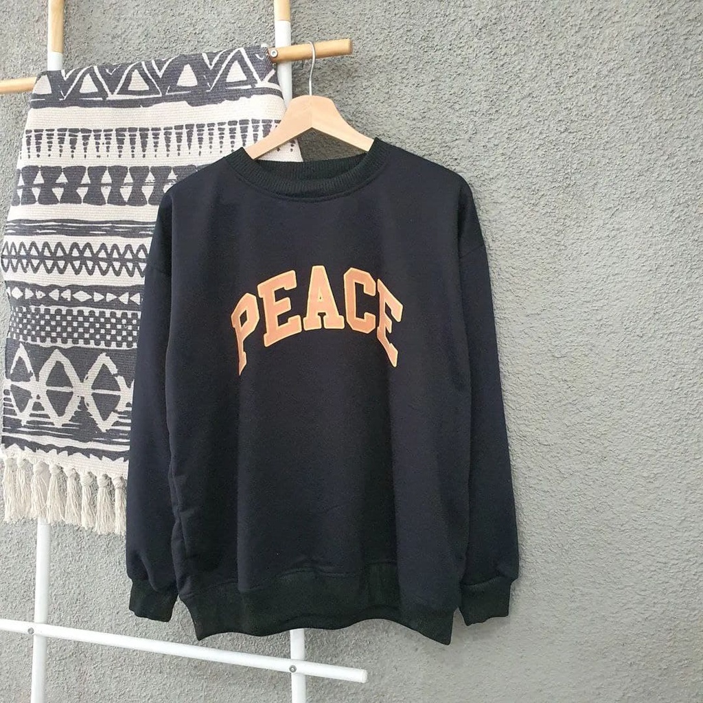 Nara Grosir - Peace XXL Sweater l Sweater Polos l Sweater Pria dan Wanita