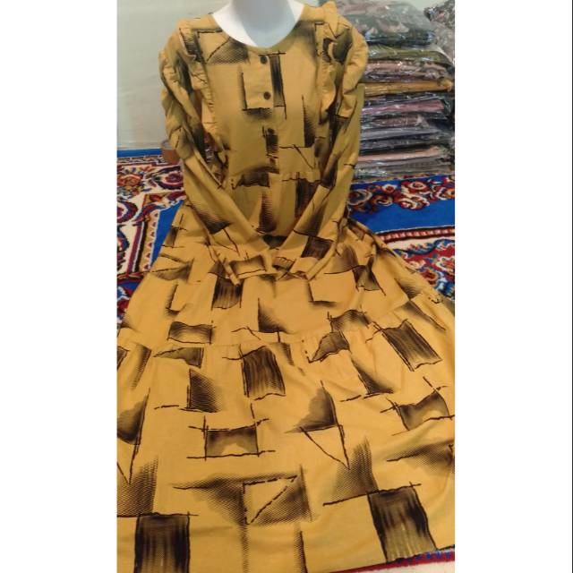 Gamis katun linen/fhasion import wanita