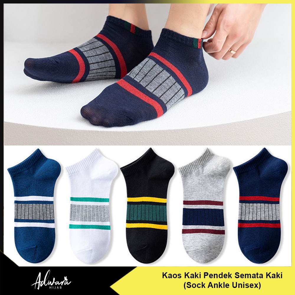 Kaos Kaki Pendek Semata Kaki Pria Wanita / Ankle Sock Unisex Import Premium