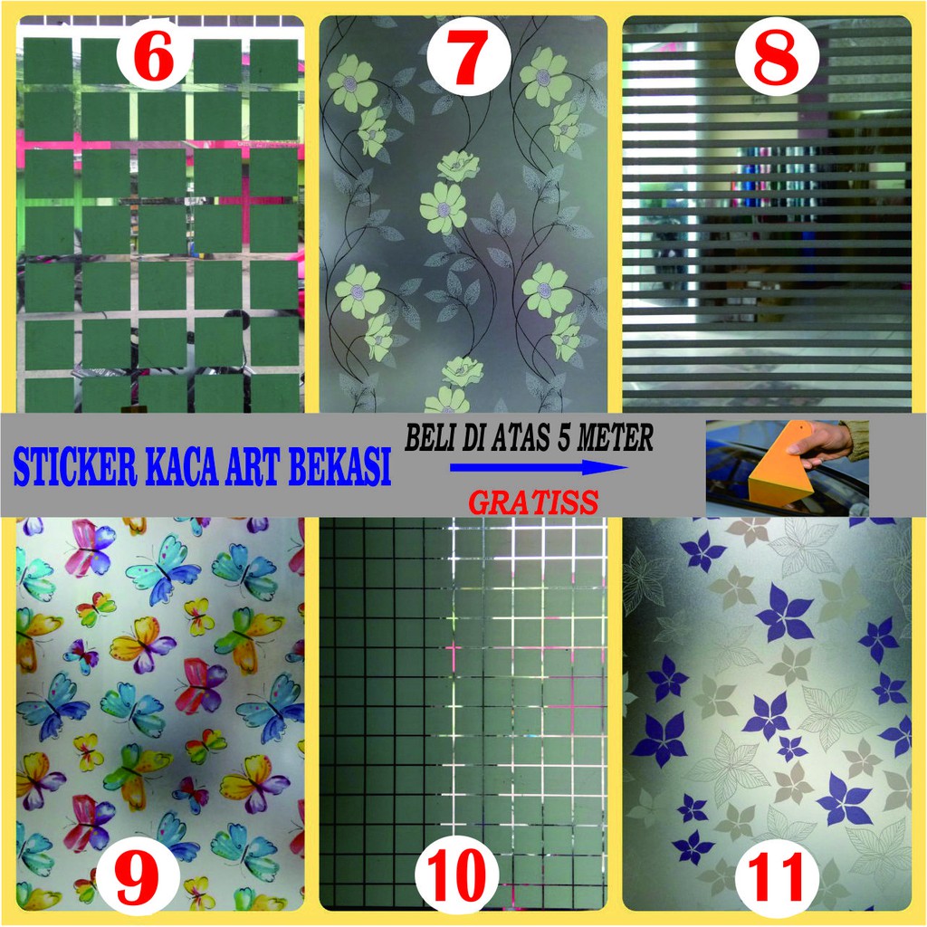 STIKER KACA STICKER KACA MOTIF KARAKTER 90 KACA FILM MOTIF PELAPIS KACA JENDELA