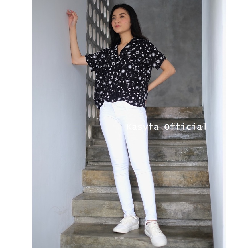 Celana Jeans Putih Wanita