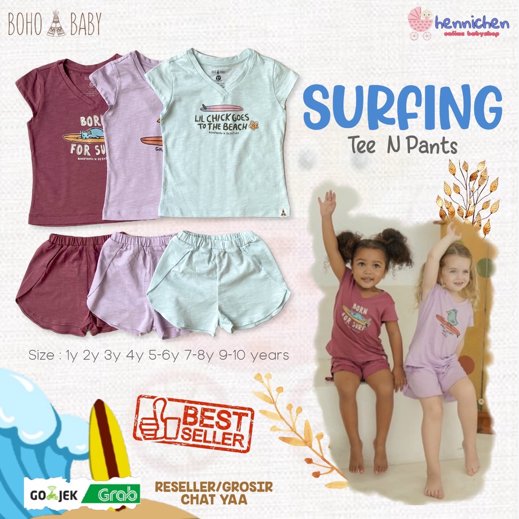 BOHO BABY SURFING TEE SURFING PANT NEW kaos Anak baju anak baju bayi 1-10 THN BOHOBABY BOHOPANNA PART 2