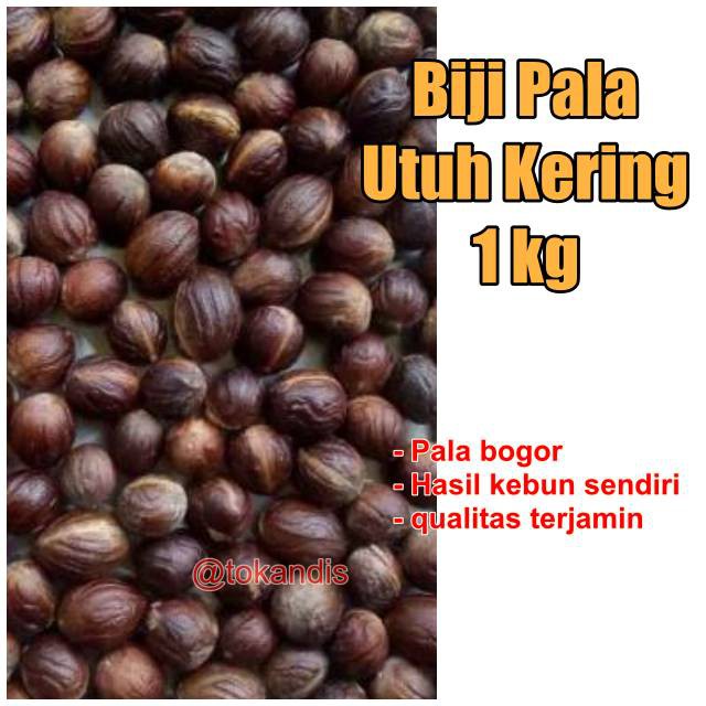Biji pala 1 kg pala tua pala kering murni asli bogor