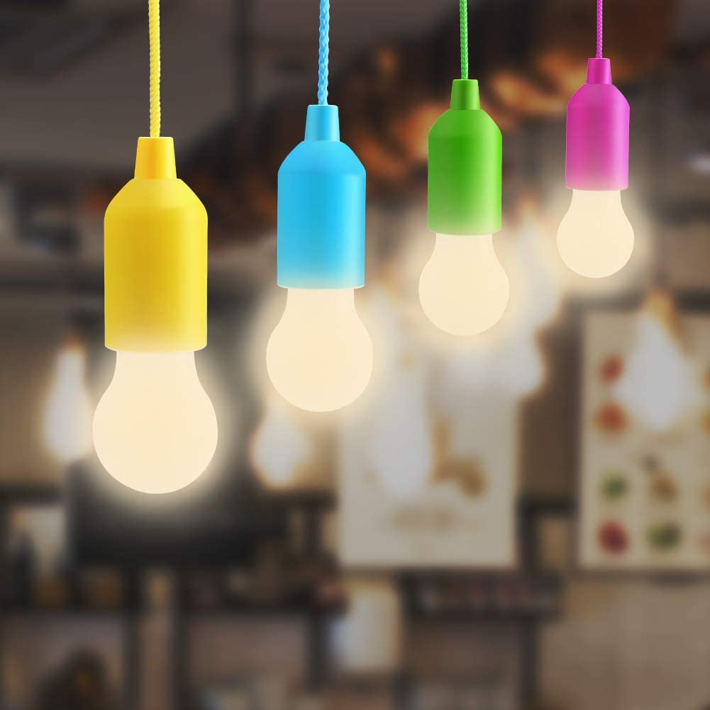 Lampu Hanging / Lampu Warna-Warni  Lucu / Portable LED Pull Cord light Bulb Outdoor Garden Camping