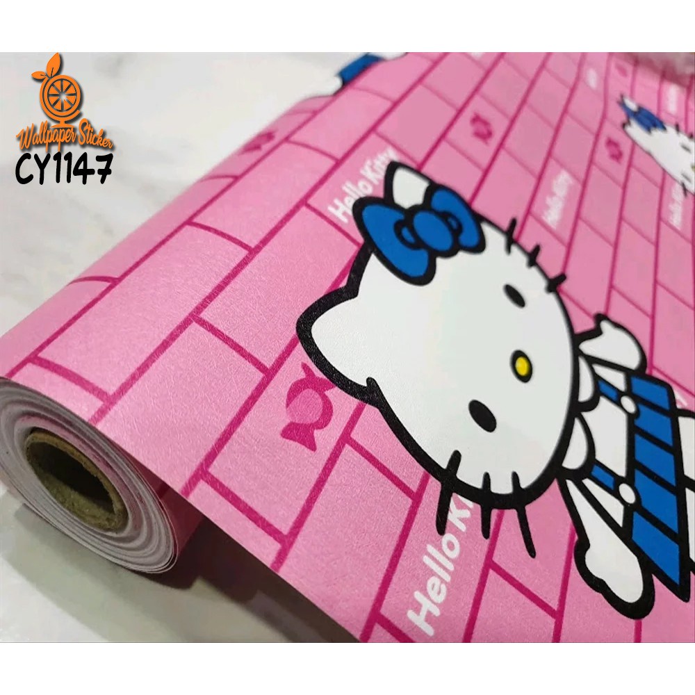 PROMO Wallpaper Stiker Dinding CY1147 Motif Hello Kitty TERMURAH WALLPAPER DINDING KAMAR ANAK