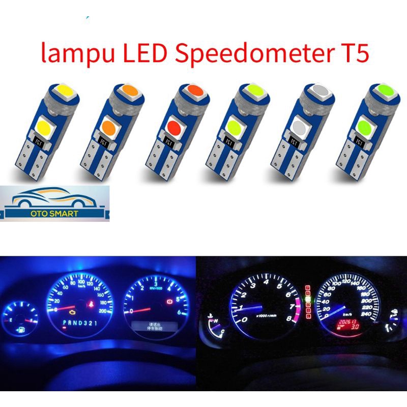 Lampu LED Speedometer Mobil T5 3030 Chips 3 SMD