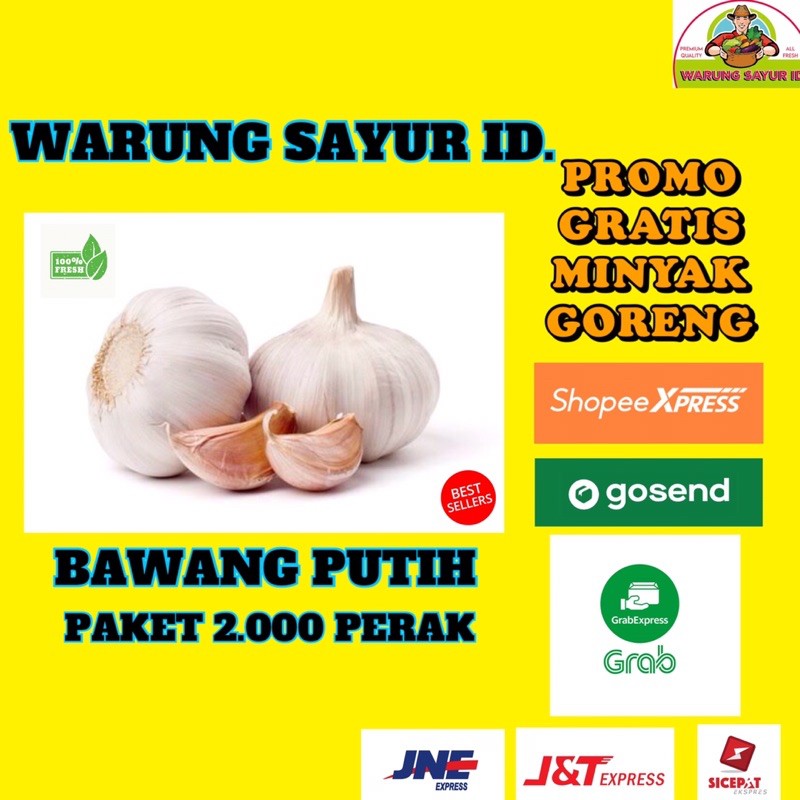 

BAWANG PUTIH PAKET Rp.2.000 PERAK | SAYUR ONLINE | SAYUR SEGAR