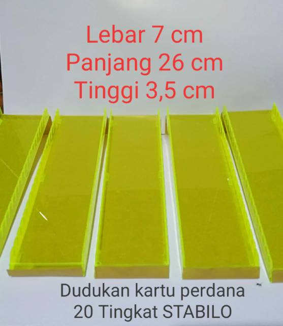 Dudukan pajangan kartu perdana 20 tingkat stabilo