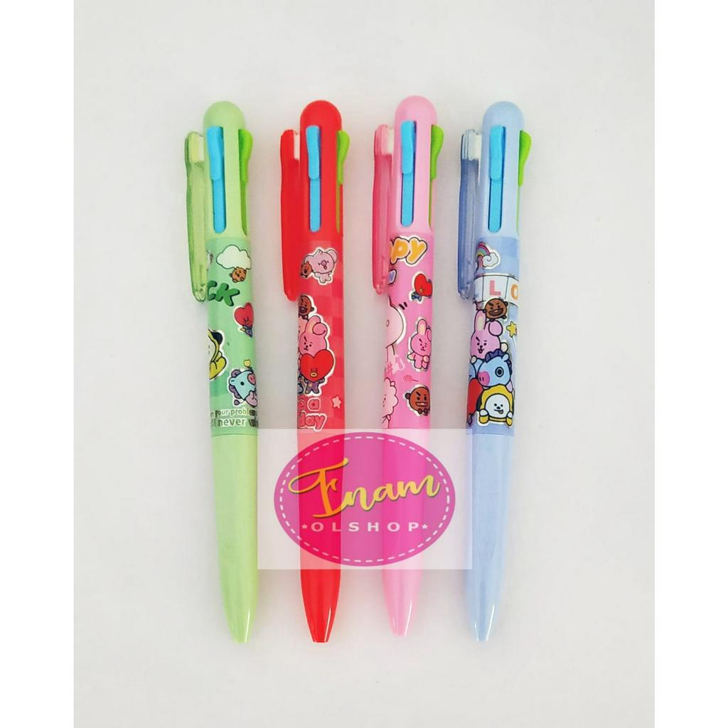 Yoeker Bolpoin / Pulpen 4 Warna BTS YK-2208  1Pcs