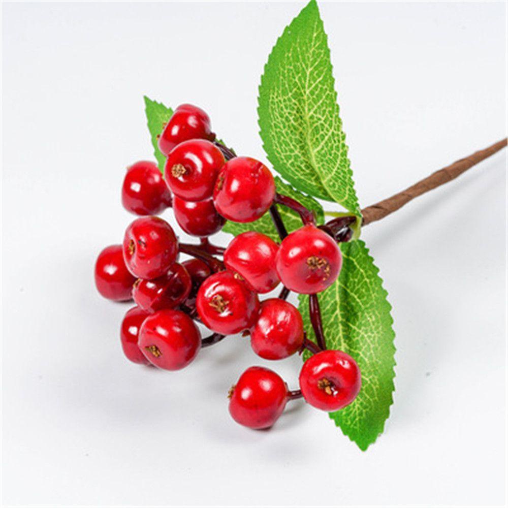 Top Artificial Red Berry Party DIY Props Xmas Decor Hiasan Natal