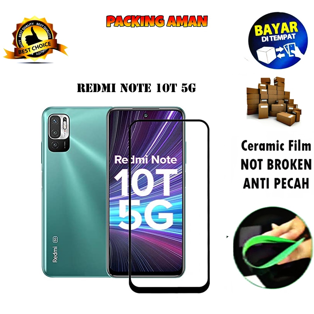 Tempered Glass Xiaomi Redmi Note 10T 5G FULL COVER FULL SCREEN Ceramic Film Anti Gores